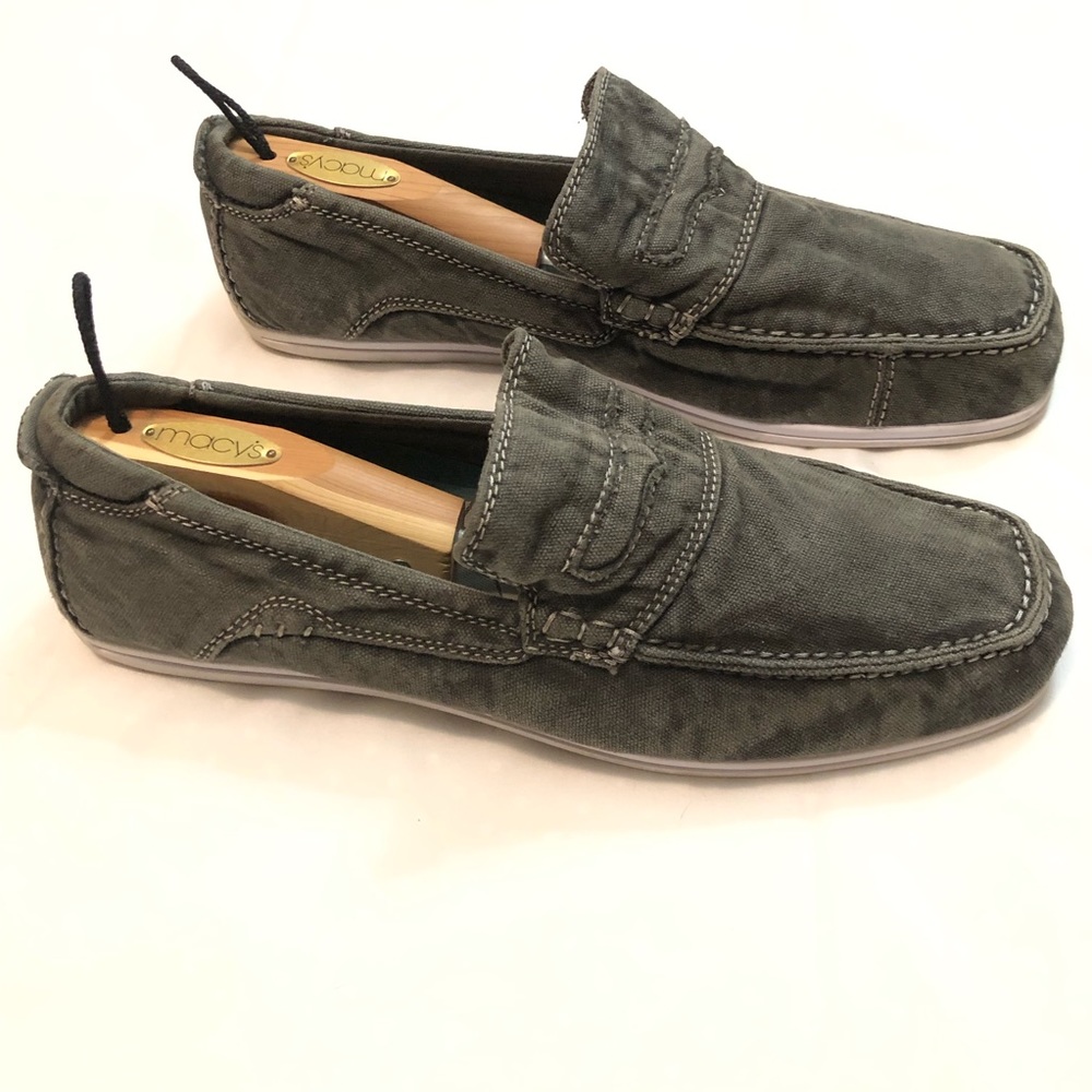 Day Five Grey Canvas Slip-ons Loafers